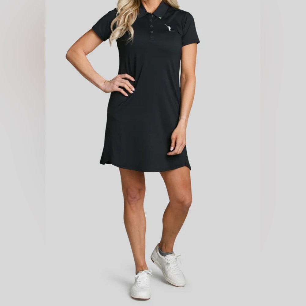 William Murray Golf The Murray Classic Polo Dress Golf Tennis Black Small